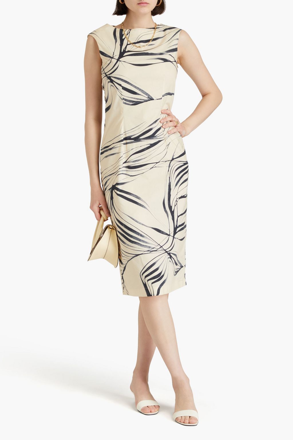 GENTRYPORTOFINO Printed cotton-poplin midi dress