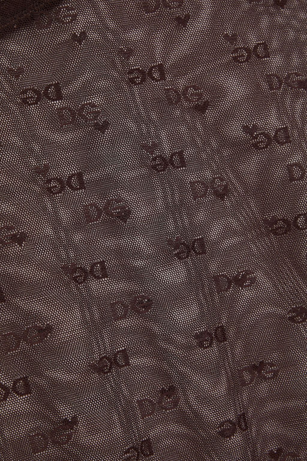 DOLCE&GABBANA Printed stretch-mesh top