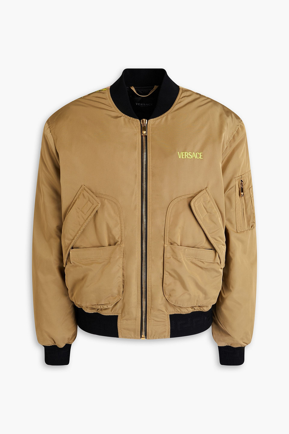 Versace Bomberjacke Aus Shell Mit Print In Military-grün