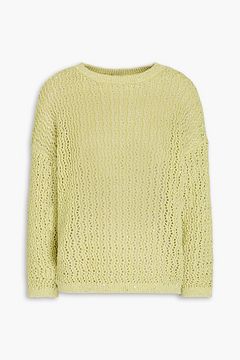 GENTRYPORTOFINO Sequin-embellished linen-blend sweater