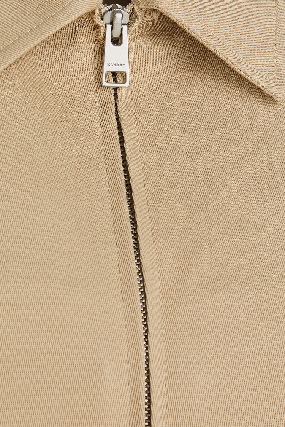 Sandro Jacke Aus Baumwoll-twill In Beige