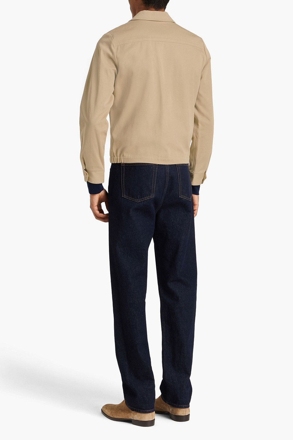 Sandro Jacke Aus Baumwoll-twill In Beige