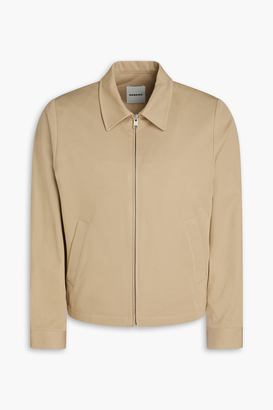 Sandro Jacke Aus Baumwoll-twill In Beige