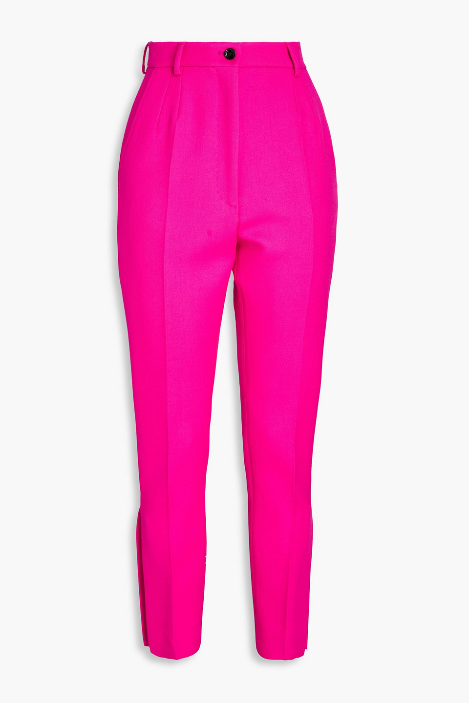 Dolce & Gabbana Neon Wool-twill Slim-leg Trousers In Bright Pink