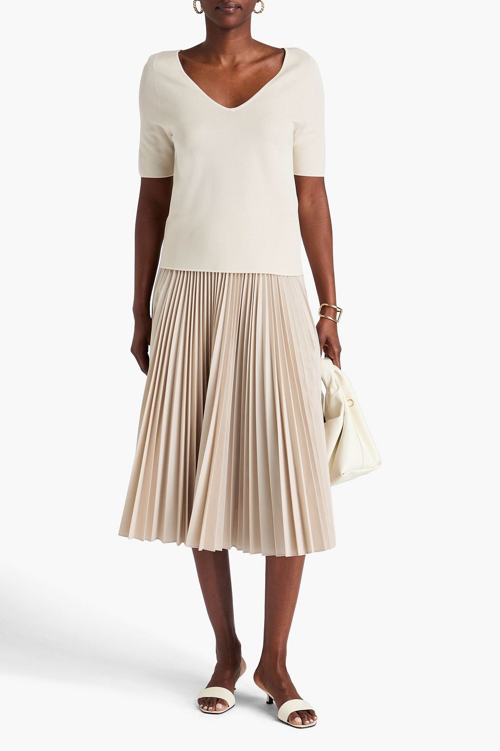 GENTRYPORTOFINO Metallic knitted Top
