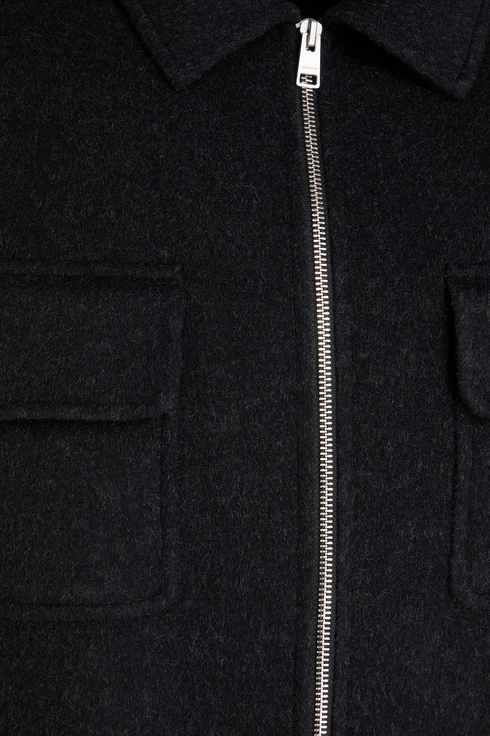 Sandro Overshirt Aus Filz Aus Einer Wollmischung In Kohle