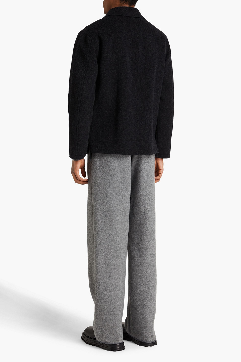Sandro Overshirt Aus Filz Aus Einer Wollmischung In Kohle