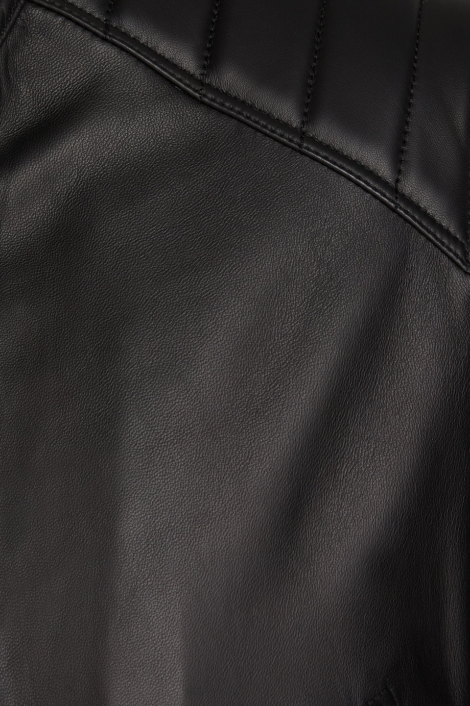 Sandro Bikerjacke Aus Gestepptem Leder In Schwarz