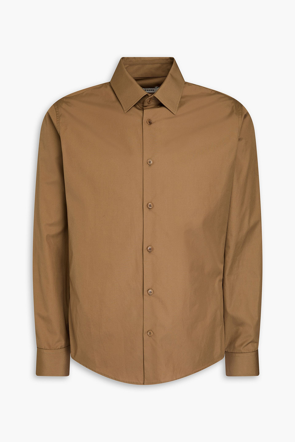 Sandro - Cotton-poplin shirt - Brown - XS