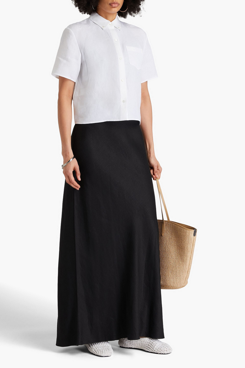  Theory - Linen Shirt - White - Xl 