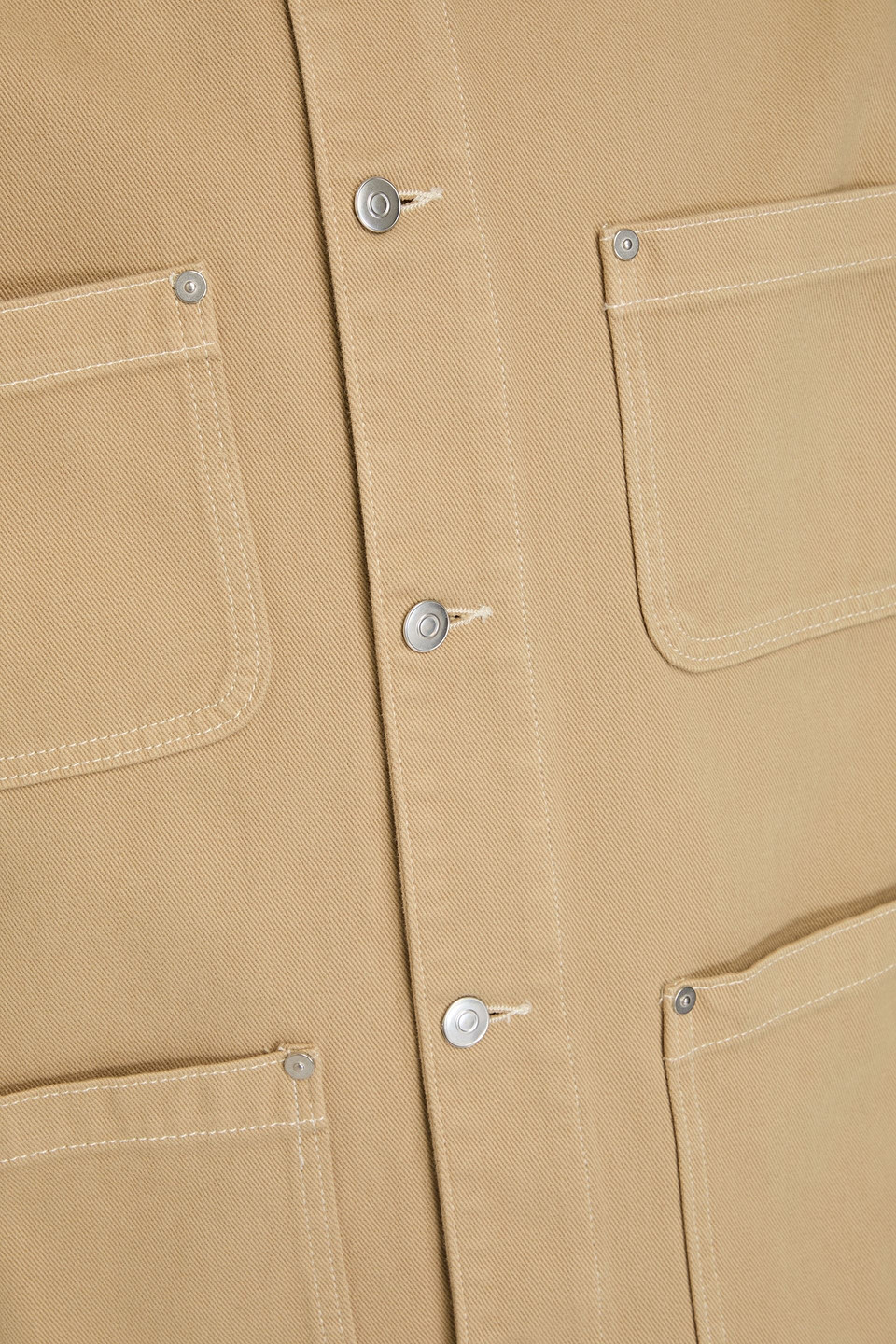Sandro Jacke Aus Baumwolldrillich In Beige