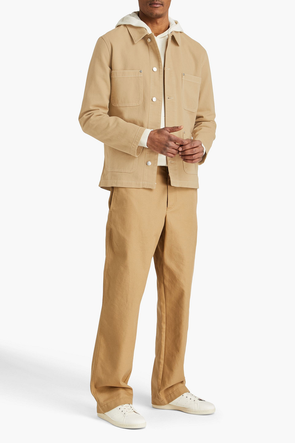 Sandro Jacke Aus Baumwolldrillich In Beige