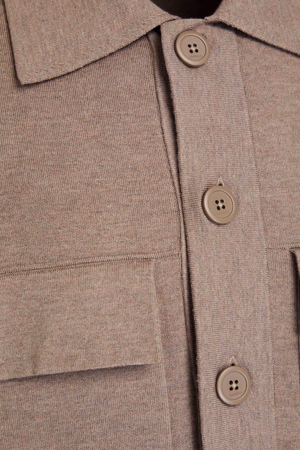 Sandro Strickcardigan In Graubraun