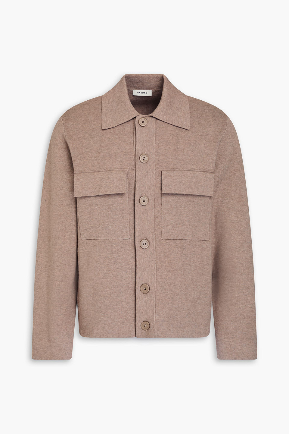 Sandro Strickcardigan In Graubraun