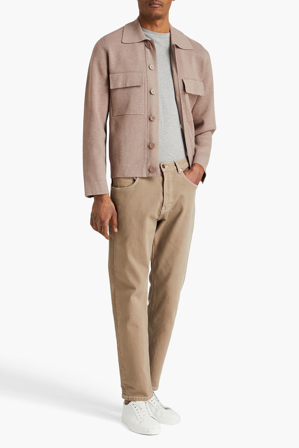 Sandro Strickcardigan In Graubraun