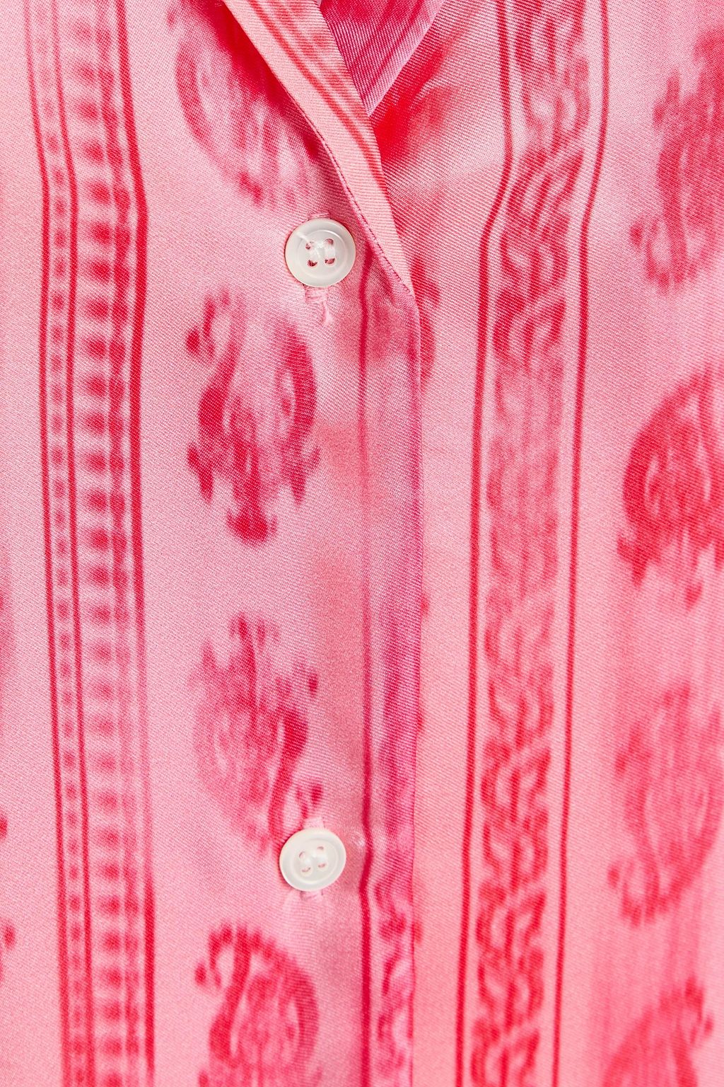 SANDRO Paisley-print silk-twill shirt