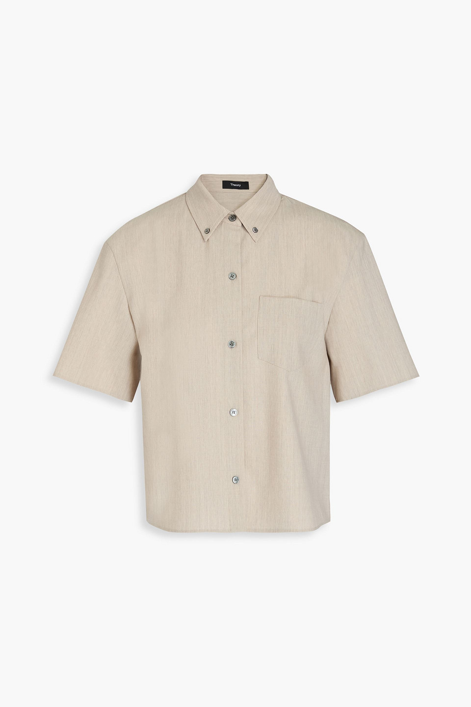 Theory - Wool-blend shirt - Neutral - S
