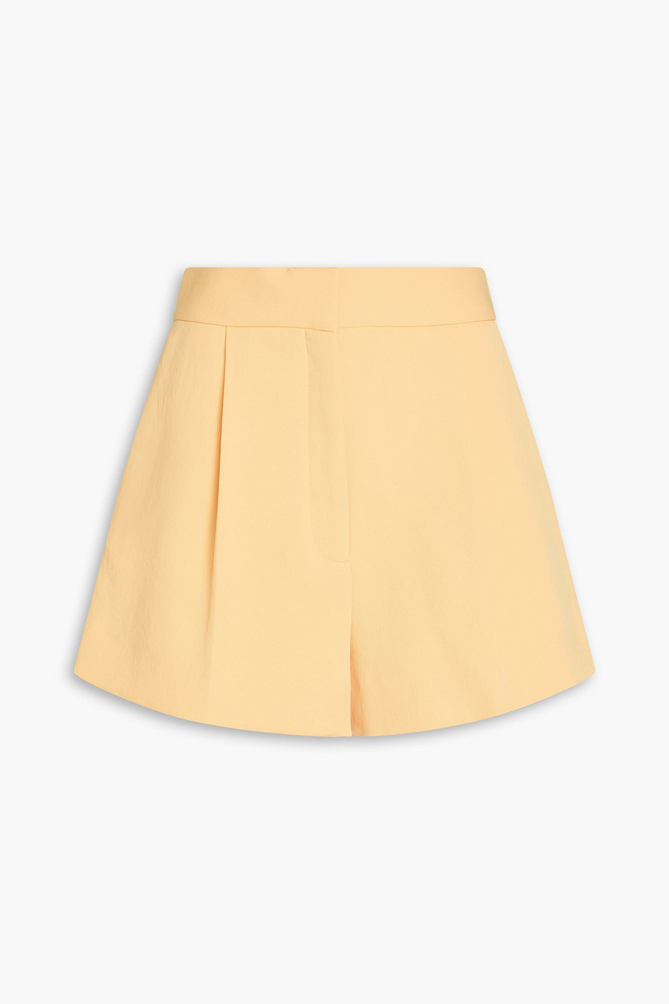 Sandro Pleated Piqué Shorts In Gelb