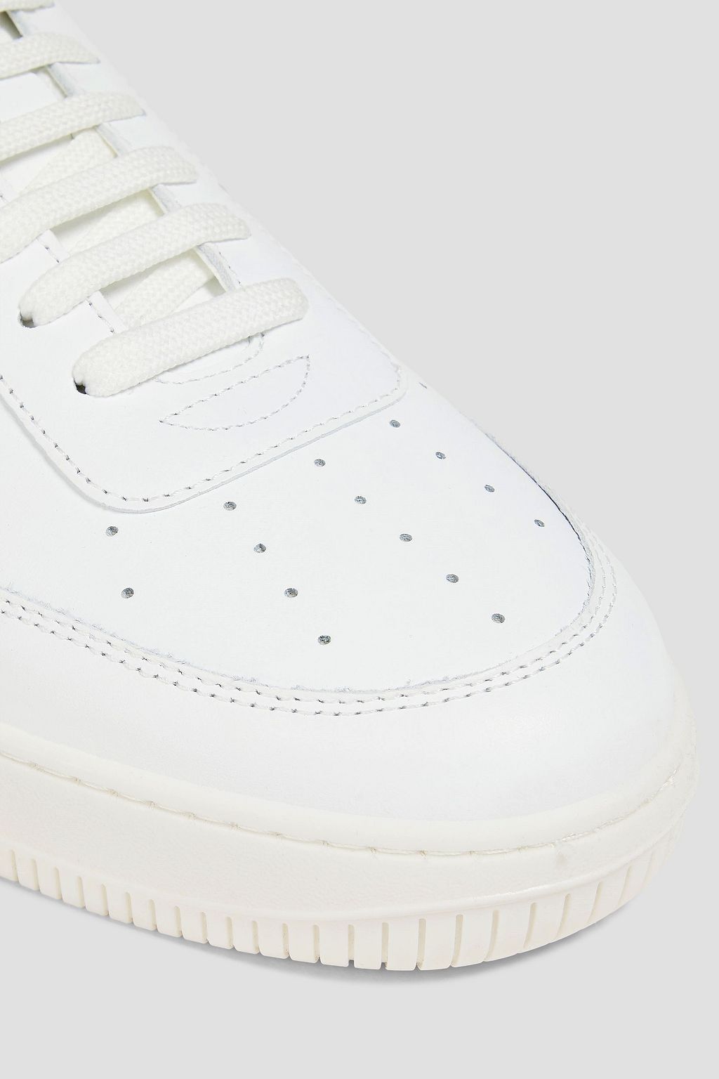 SANDRO Perforated leather sneakers