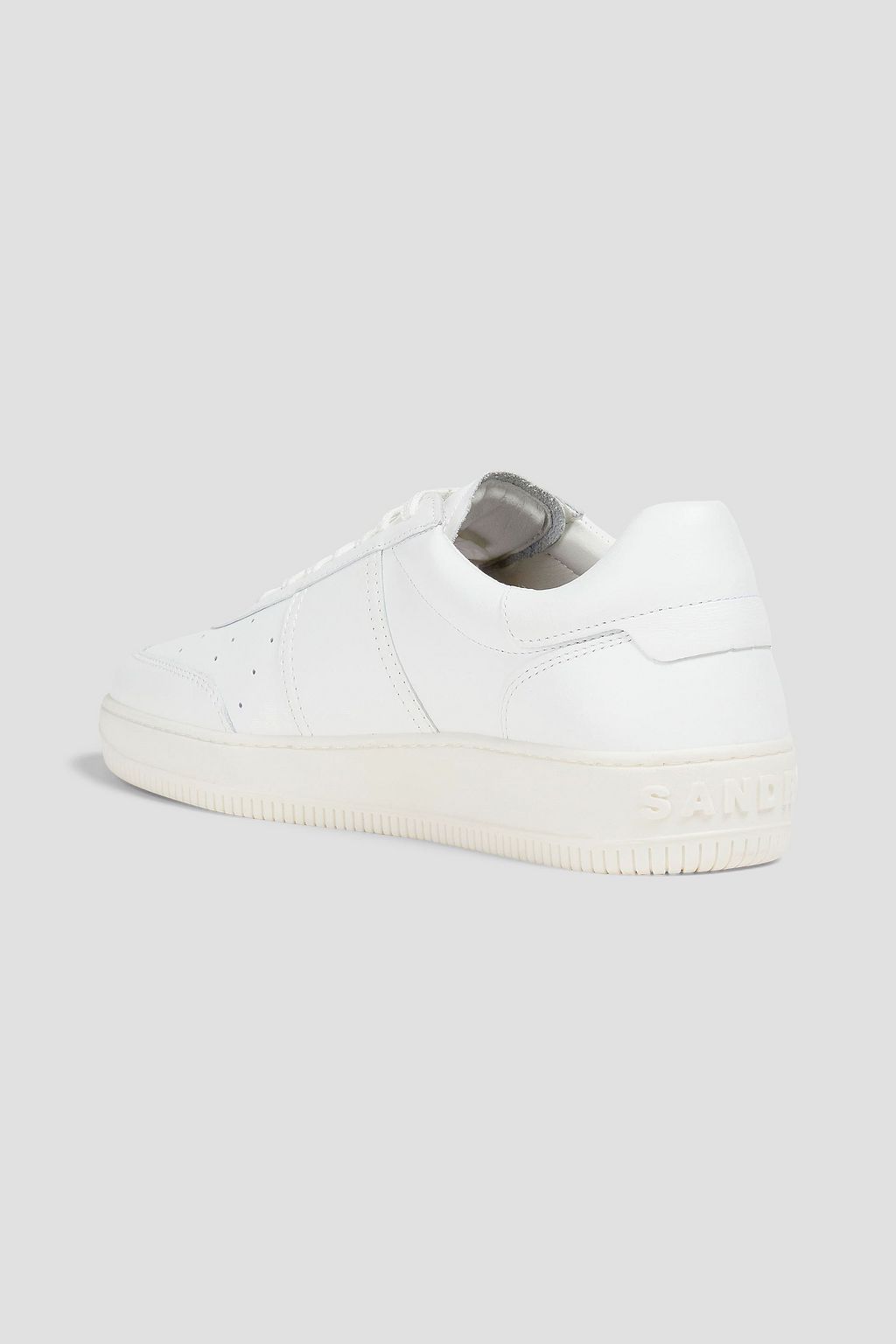 SANDRO Perforated leather sneakers