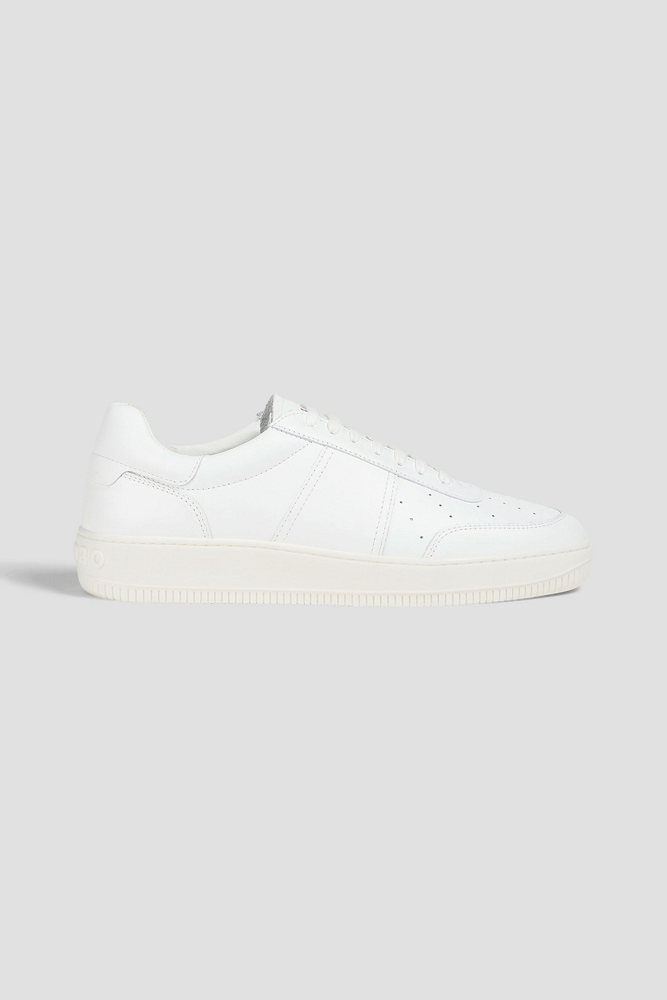 Sandro Sneakers Aus Perforiertem Leder In Weiss
