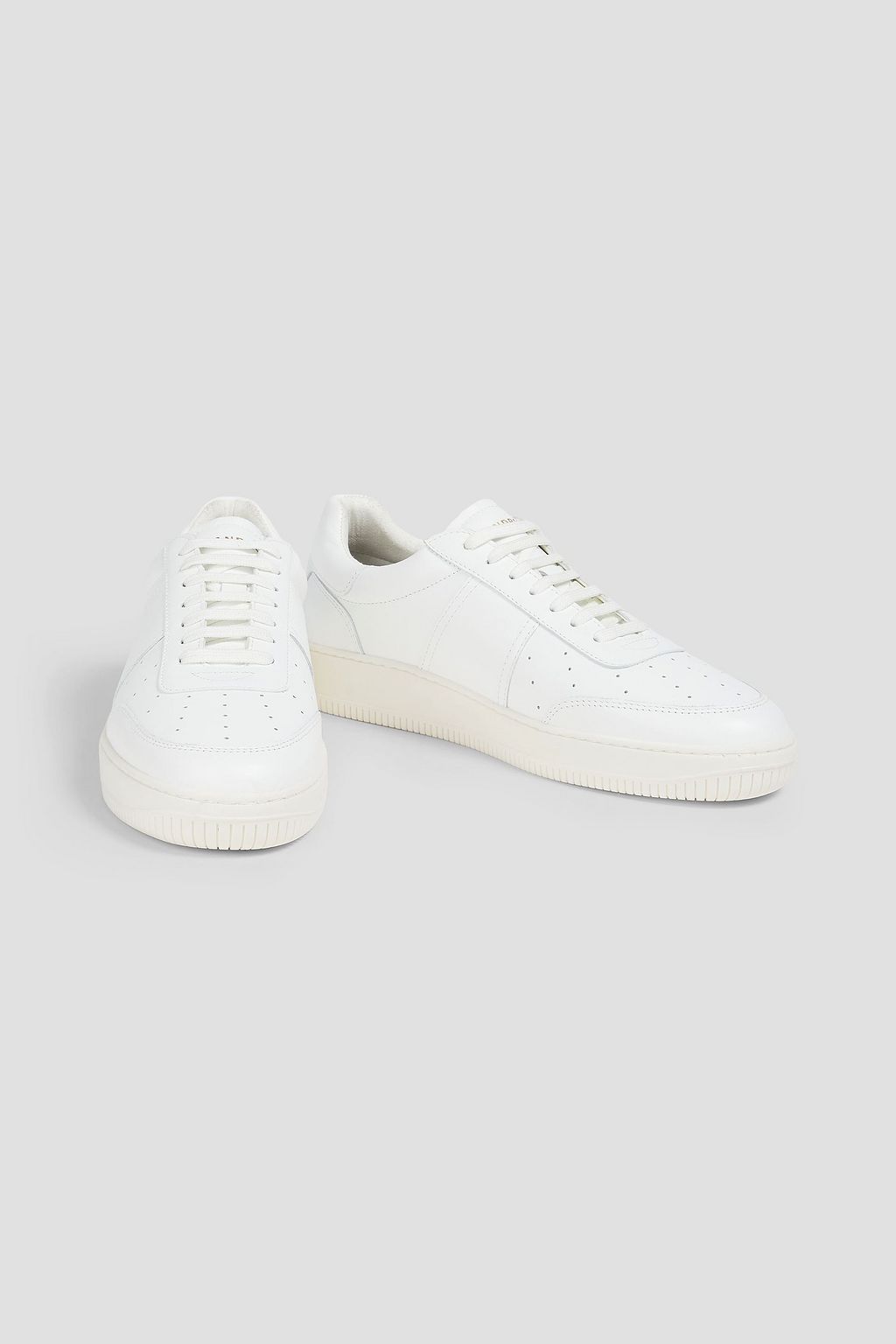 SANDRO Perforated leather sneakers
