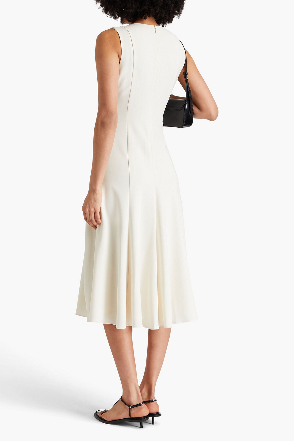  Theory - Ausgestelltes Midikleid Aus Crêpe - Weiß - Us 00 
