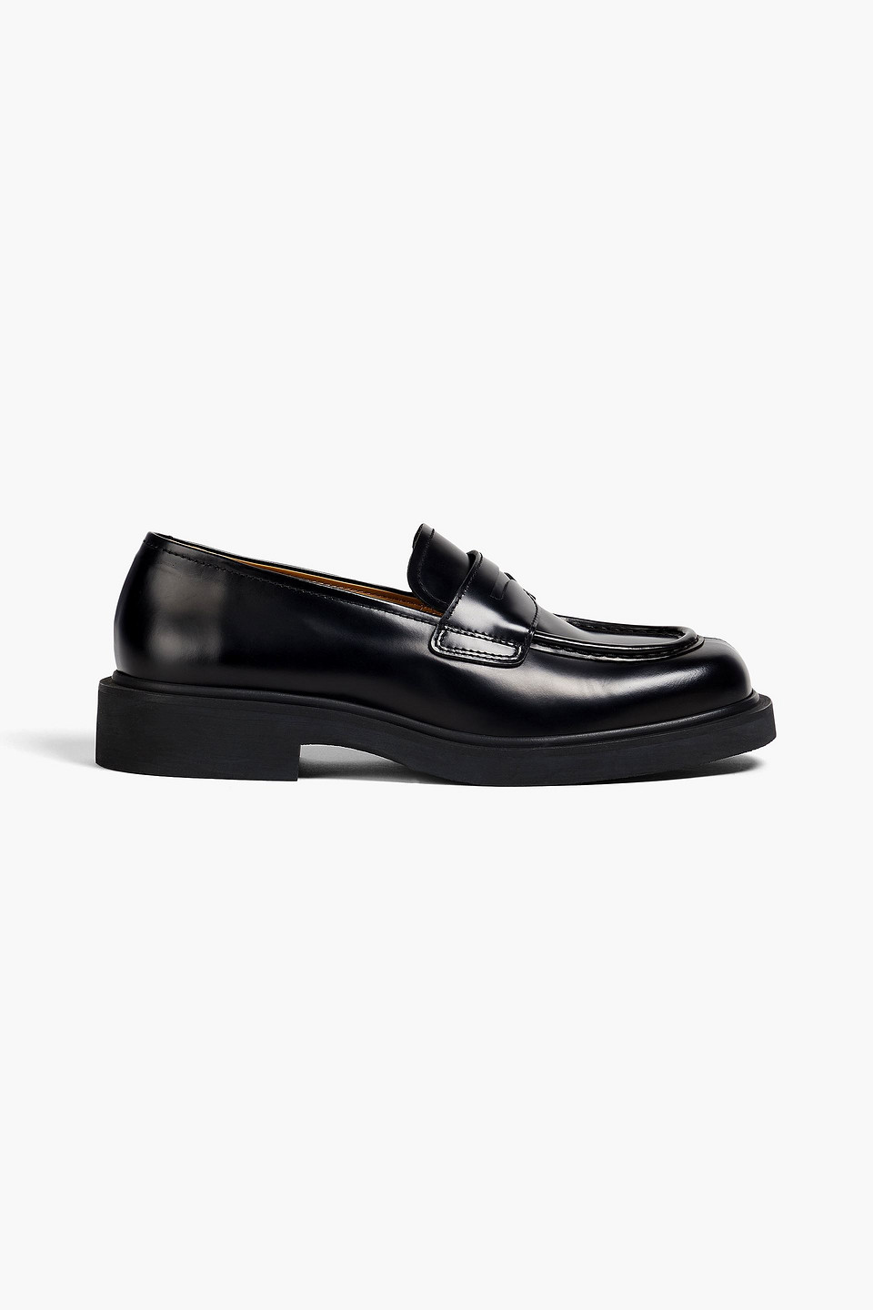 Sandro Penny Loafers Aus Leder In Schwarz