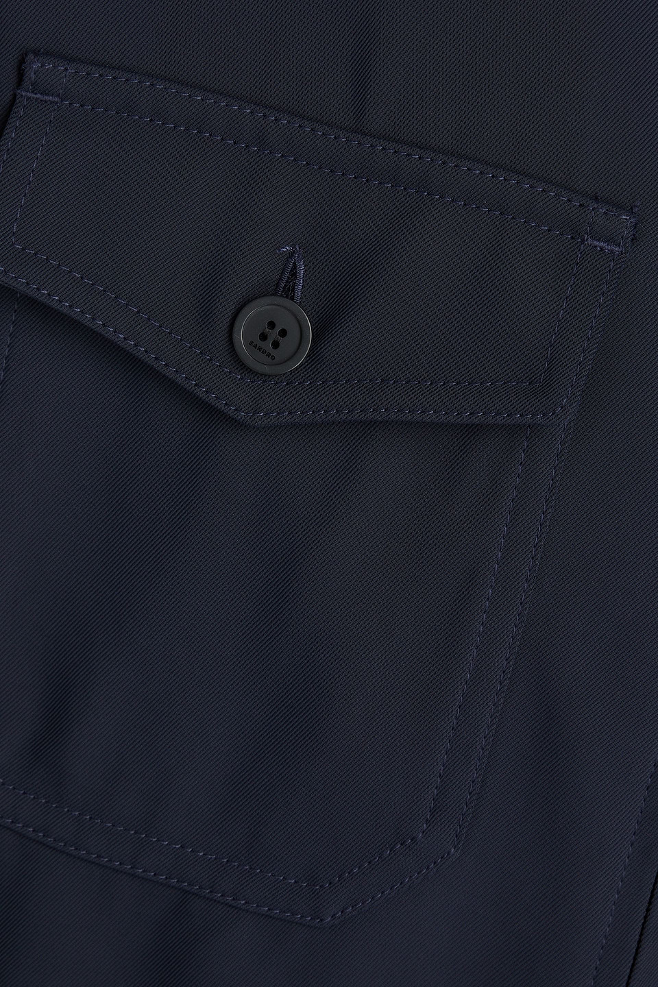 Sandro Overshirt Aus Twill In Nachtblau
