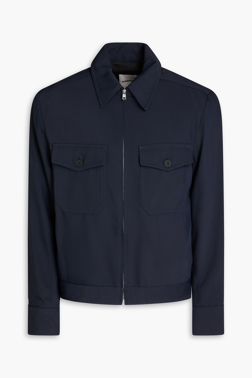Sandro Overshirt Aus Twill In Nachtblau