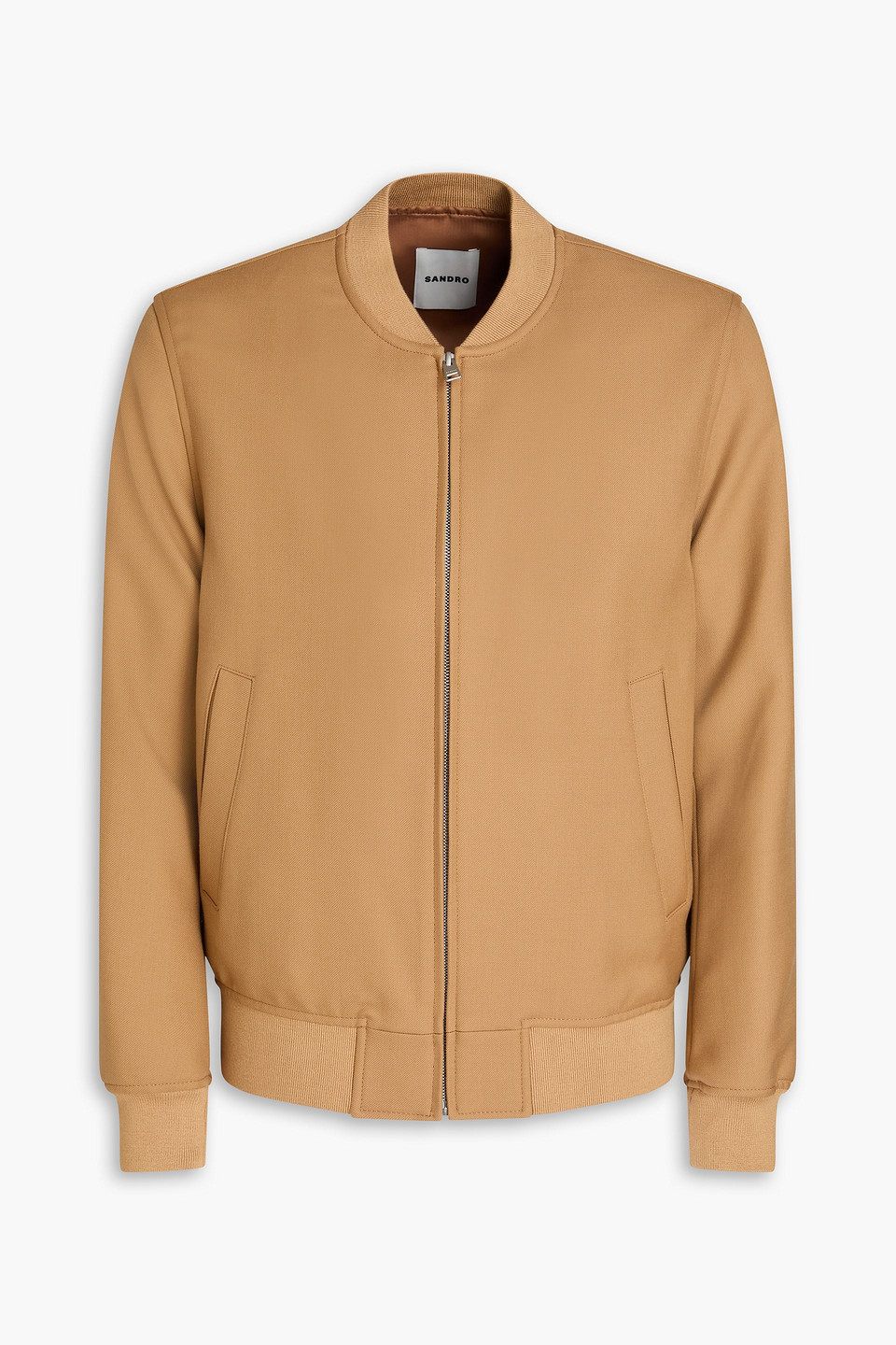 Sandro Bomberjacke Aus Twill Aus Einer Wollmischung In Camelfarben