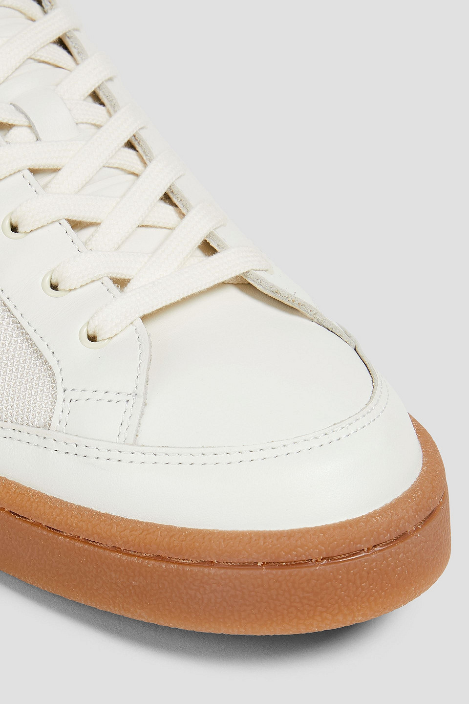 Sandro Sneakers Aus Mesh Und Leder In Naturfarben