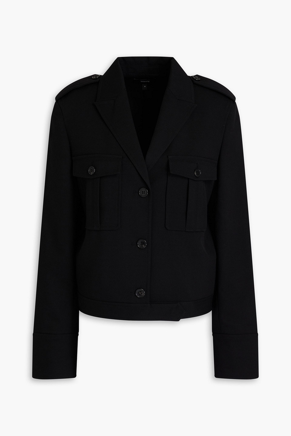 Theory Jacke Aus Gabardine Aus Einer Wollmischung In Black