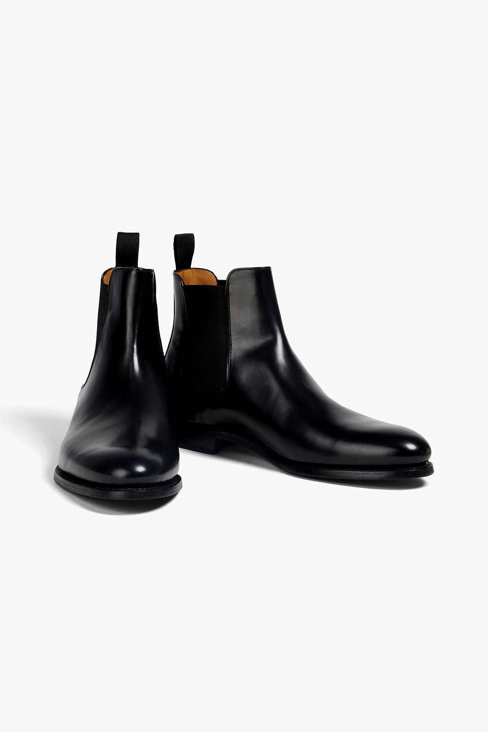 Sandro Chelsea Boots Aus Glanzleder In Schwarz