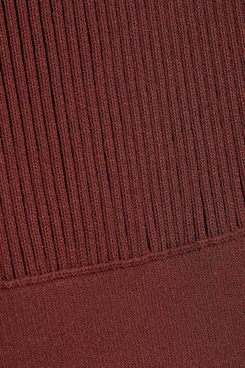 Rick Owens Ribbed-knit Maxi Dress In Brown