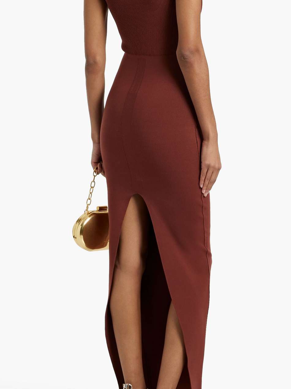 stretch-knit maxi dress