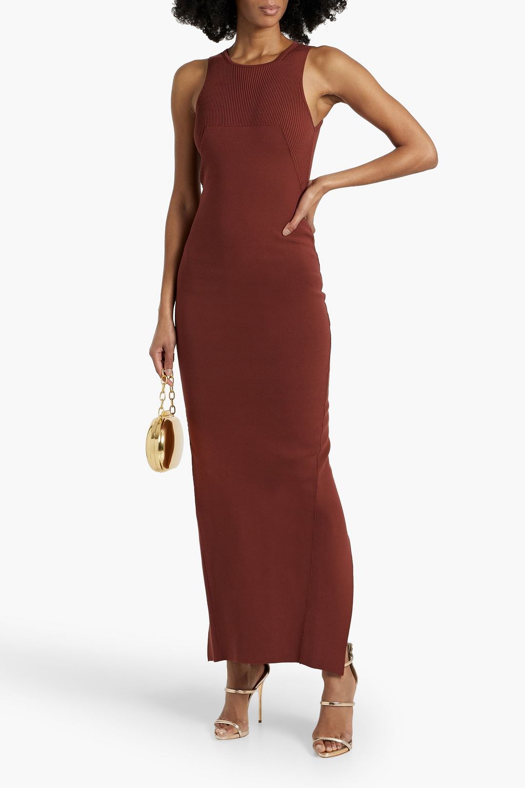 RICK OWENS Stretch-knit maxi dress
