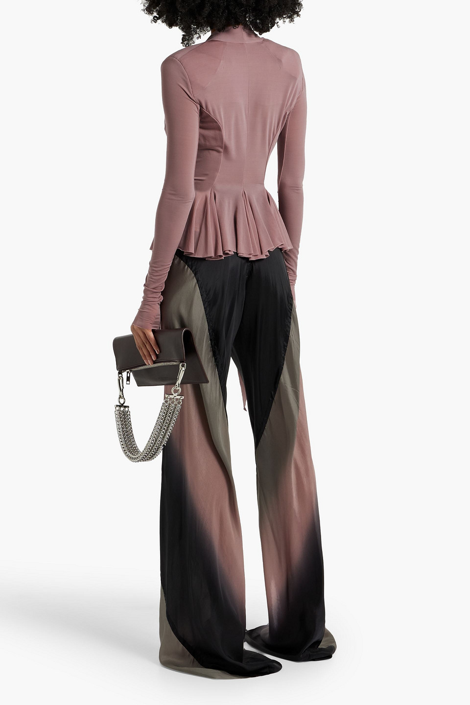 Rick Owens Hollywood Cupro-blend Wrap Jacket In Antique Rose