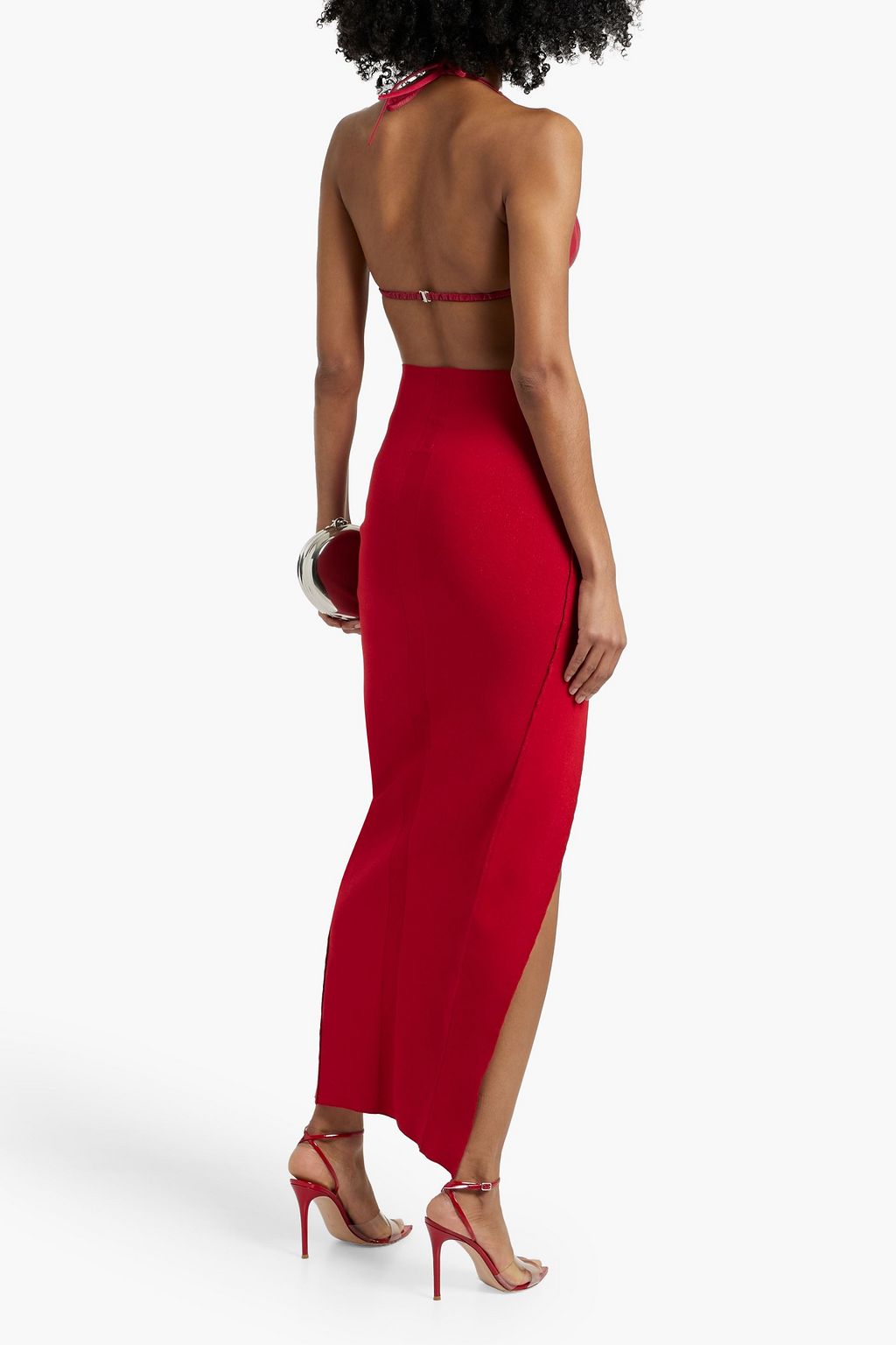 RICK OWENS Halterneck leather bra top