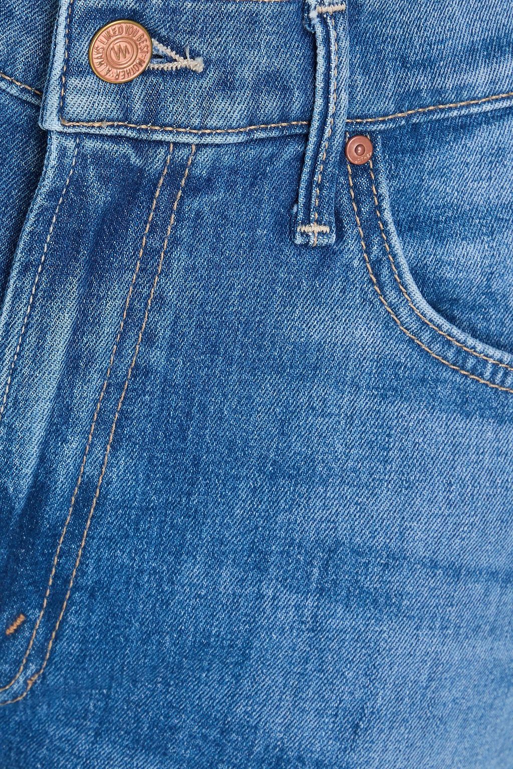 MOTHER The Undercover hoch sitzende Jeans mit weitem Bein in ausgewaschener Optik