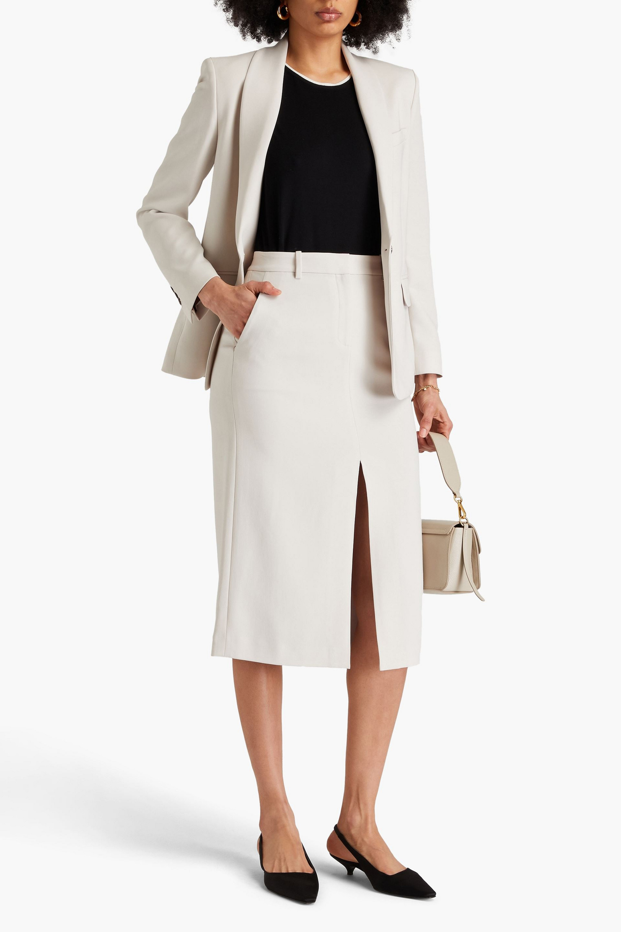 Theory Crepe midi pencil skirt