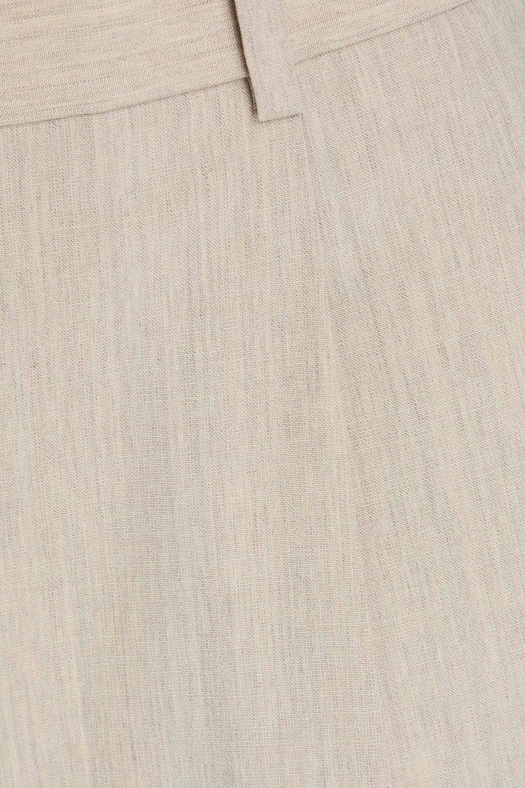 THEORY ウール混 ストレートレッグパンツ タック入り