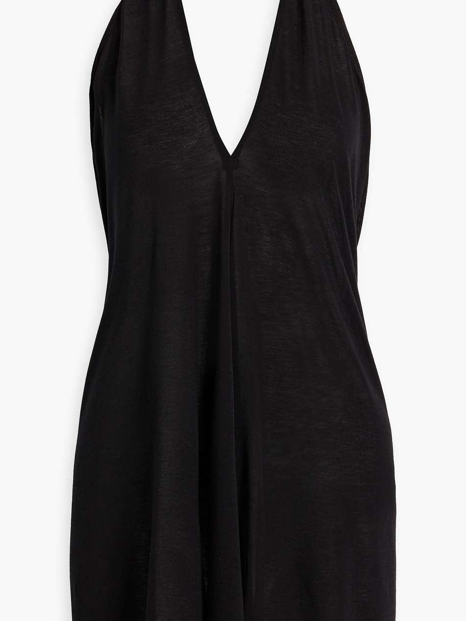 open-back jersey halterneck top