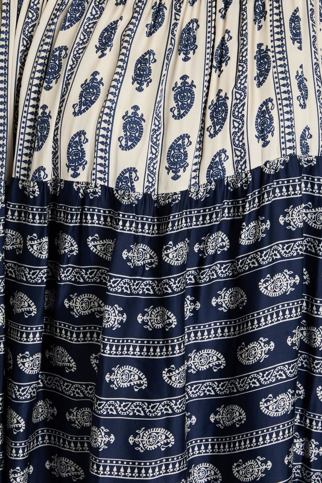SANDRO Hemdkleid in Maxilänge aus Satin mit Paisley-Print und Cut-outs