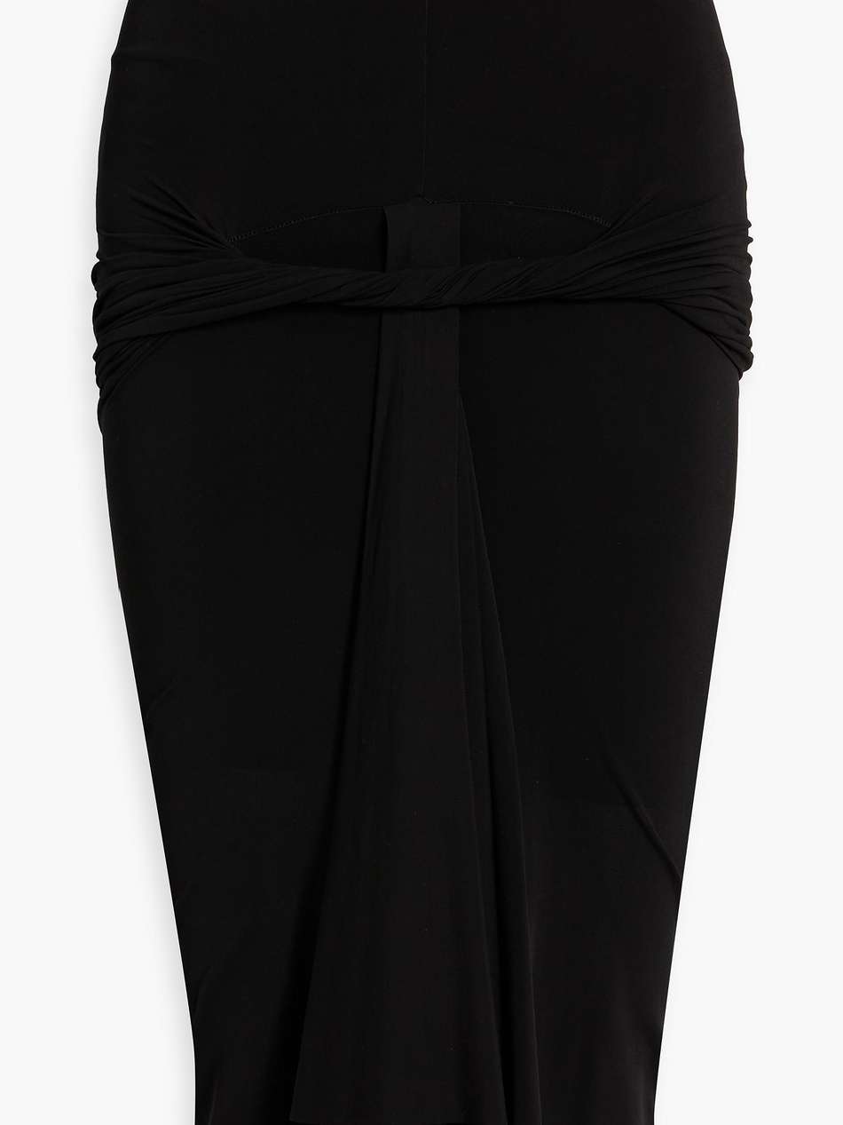 twisted cupro-blend jersey skirt