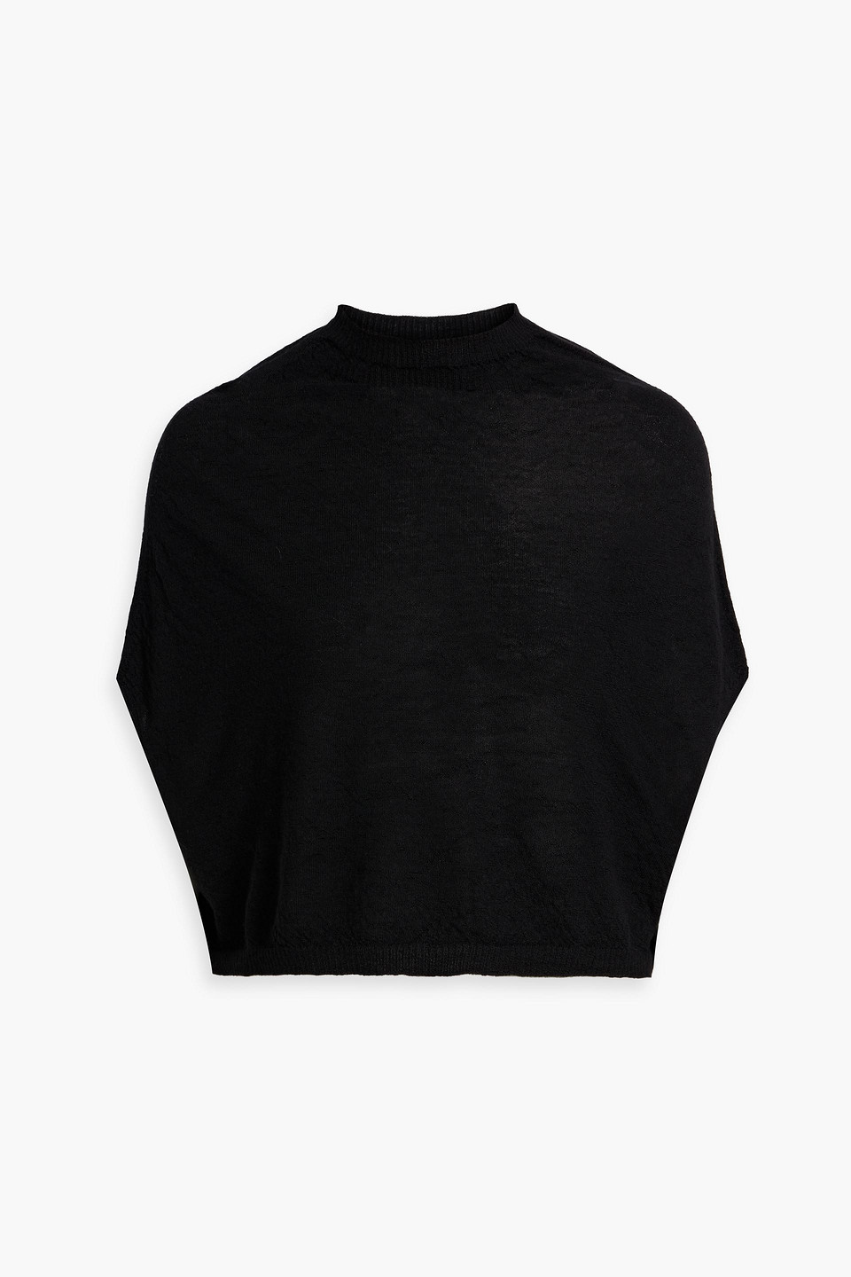 Rick Owens Cropped Cashmere Top In Black