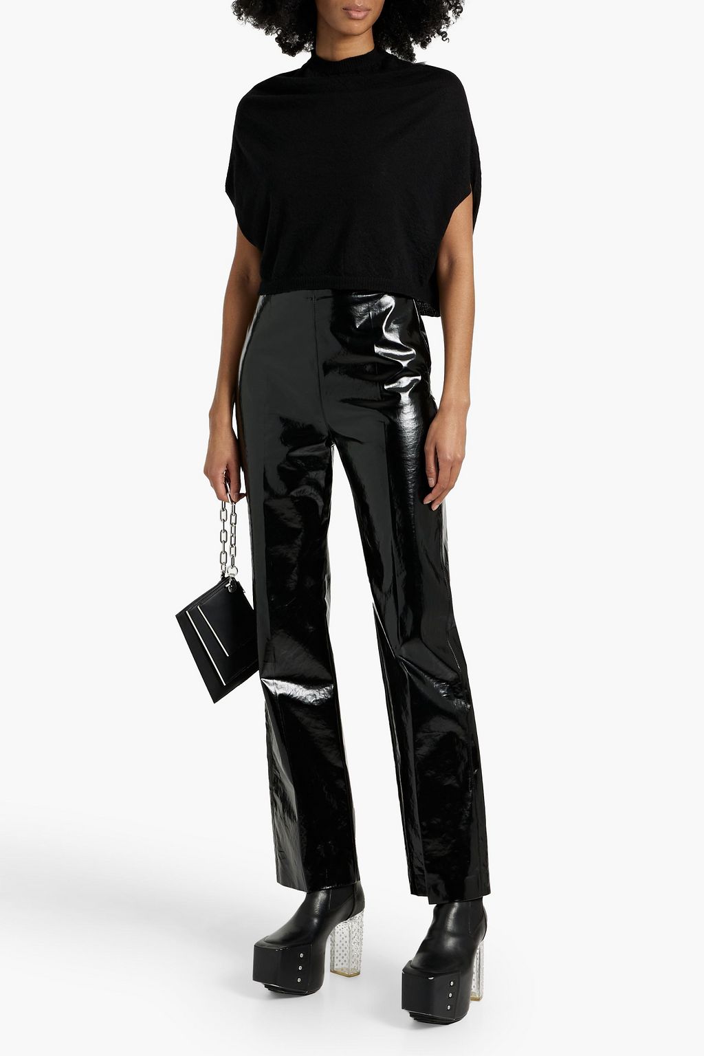 RICK OWENS Cropped cashmere top