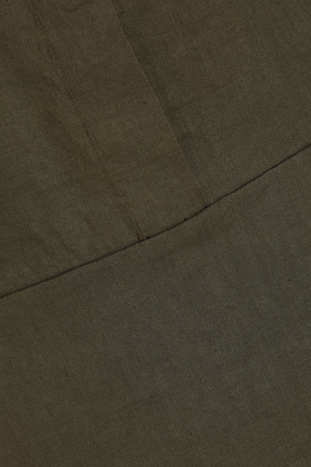 THEORY Hemdkleid aus einer Leinenmischung mit Falten in Minilänge