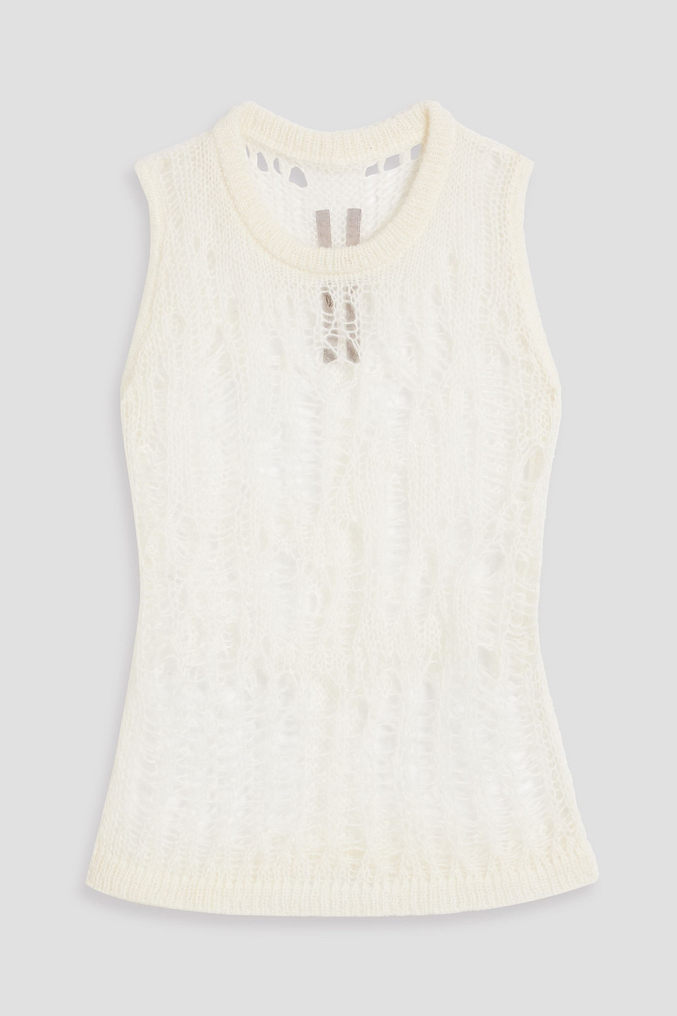 Rick Owens Spider Open-knit Top In Ivory