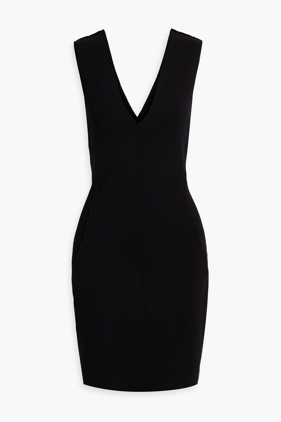 Shop Rick Owens Stretch-knit Mini Dress In Black